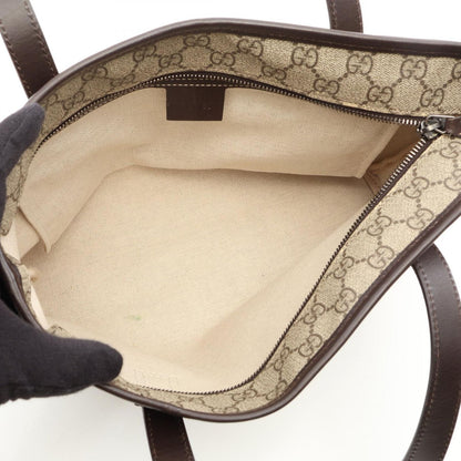Gucci Tote Bag GG Supreme Beige Brown Leather — view 3