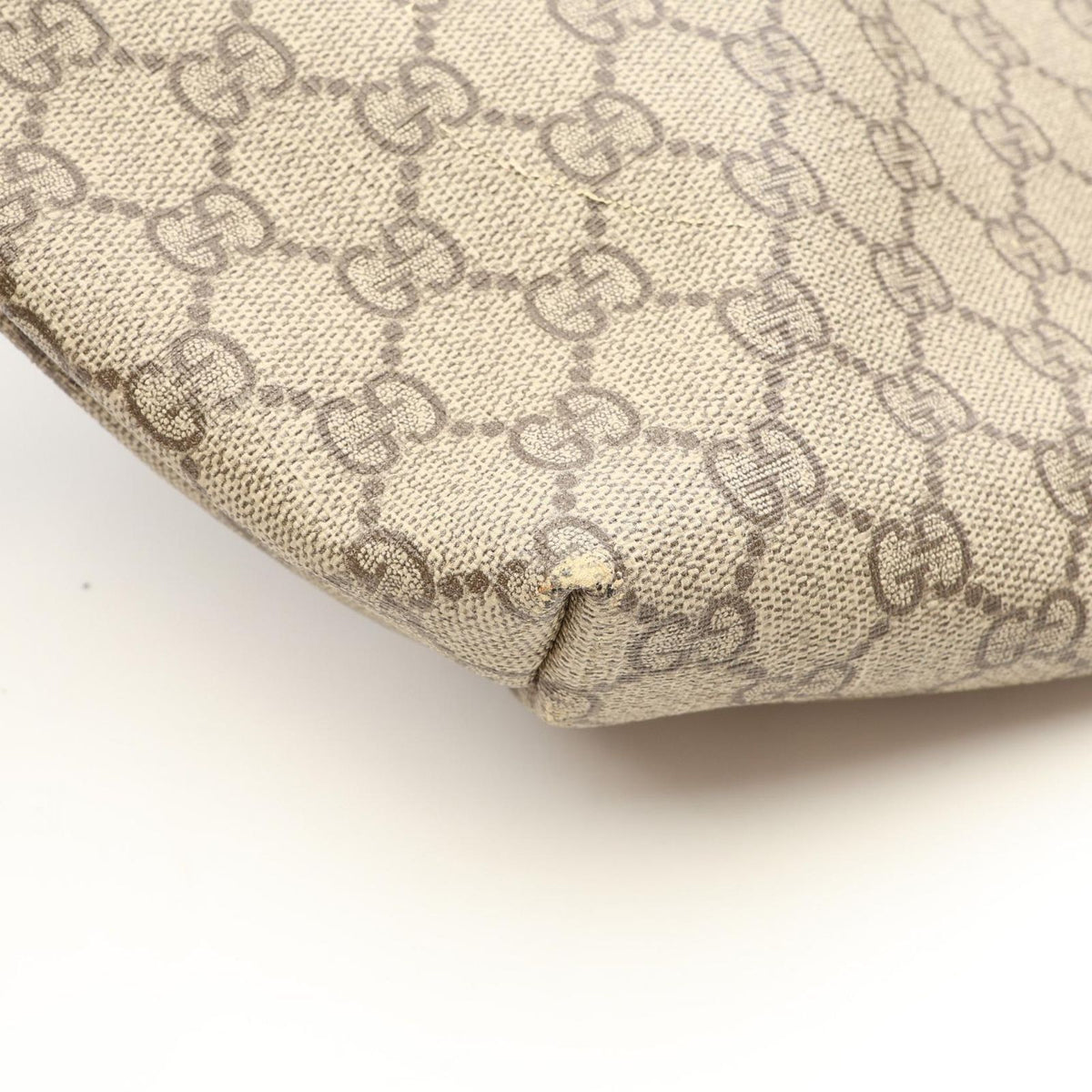 Gucci Tote Bag GG Supreme Beige Brown Leather — view 8