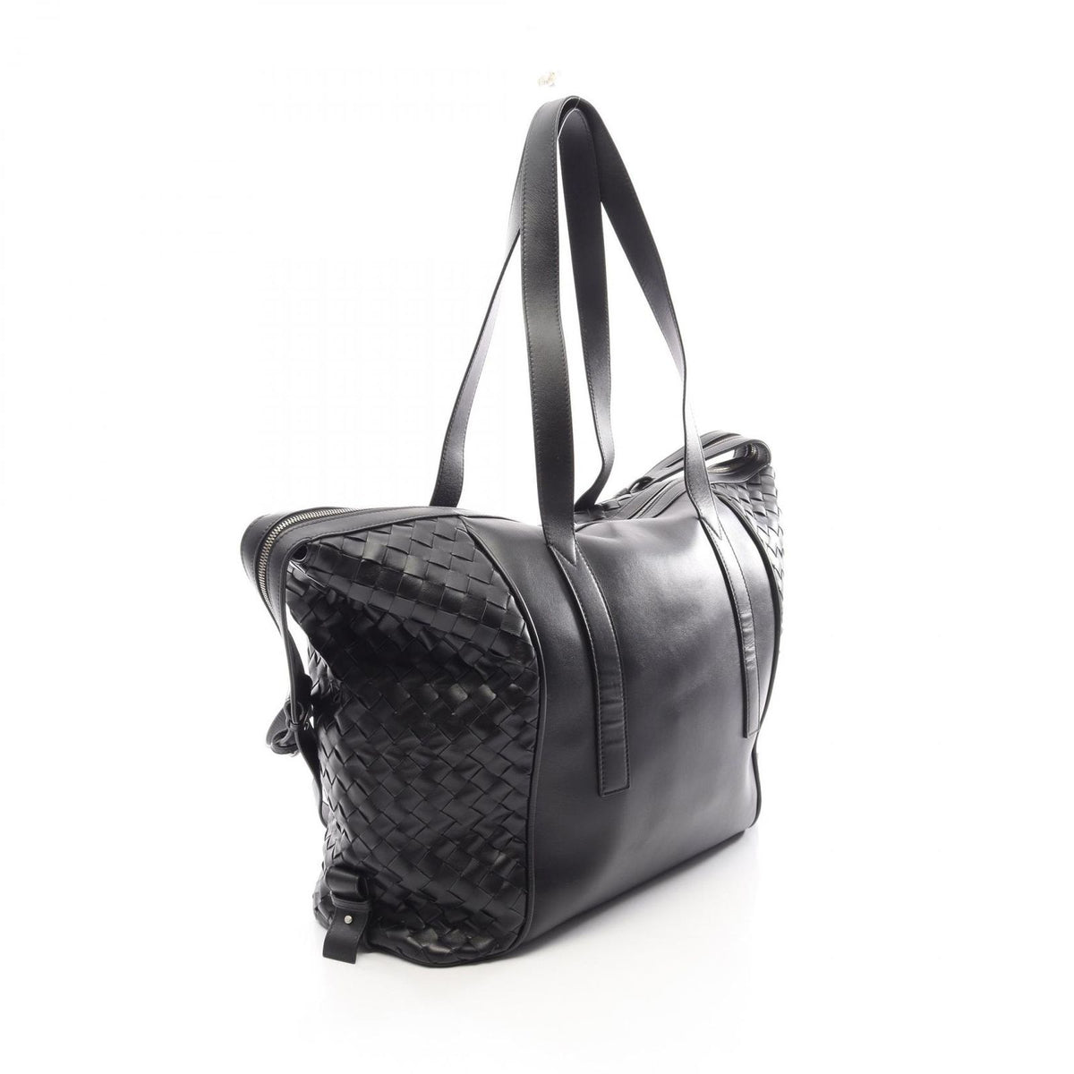 Bottega Veneta Tote Bag Intrecciato 2-Way Black Leather Large Toad — view 2