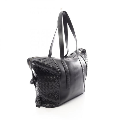 Bottega Veneta Tote Bag Intrecciato 2-Way Black Leather Large Toad — view 2