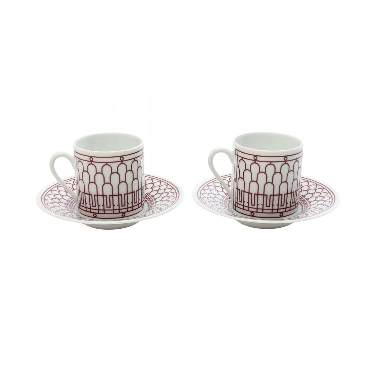 Hermes Tableware H-deco Pair Cup Saucer Red — view 2