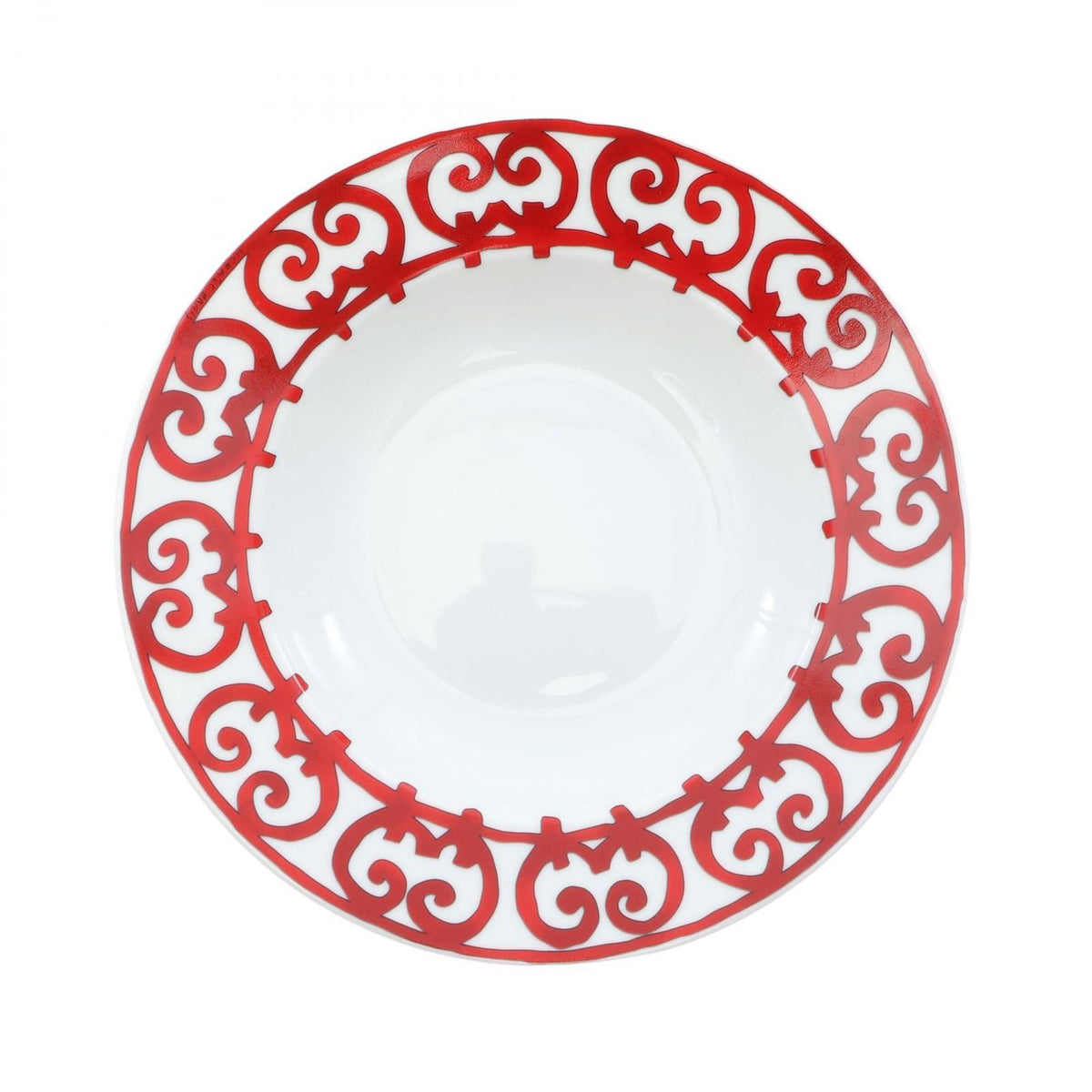Hermes Tableware Guadalquivir Soup Plate White Red