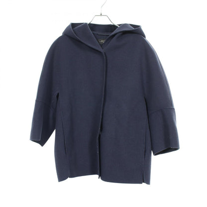 Max Mara Weekend Week End Cucito Mano Hooded Wool Short Coat