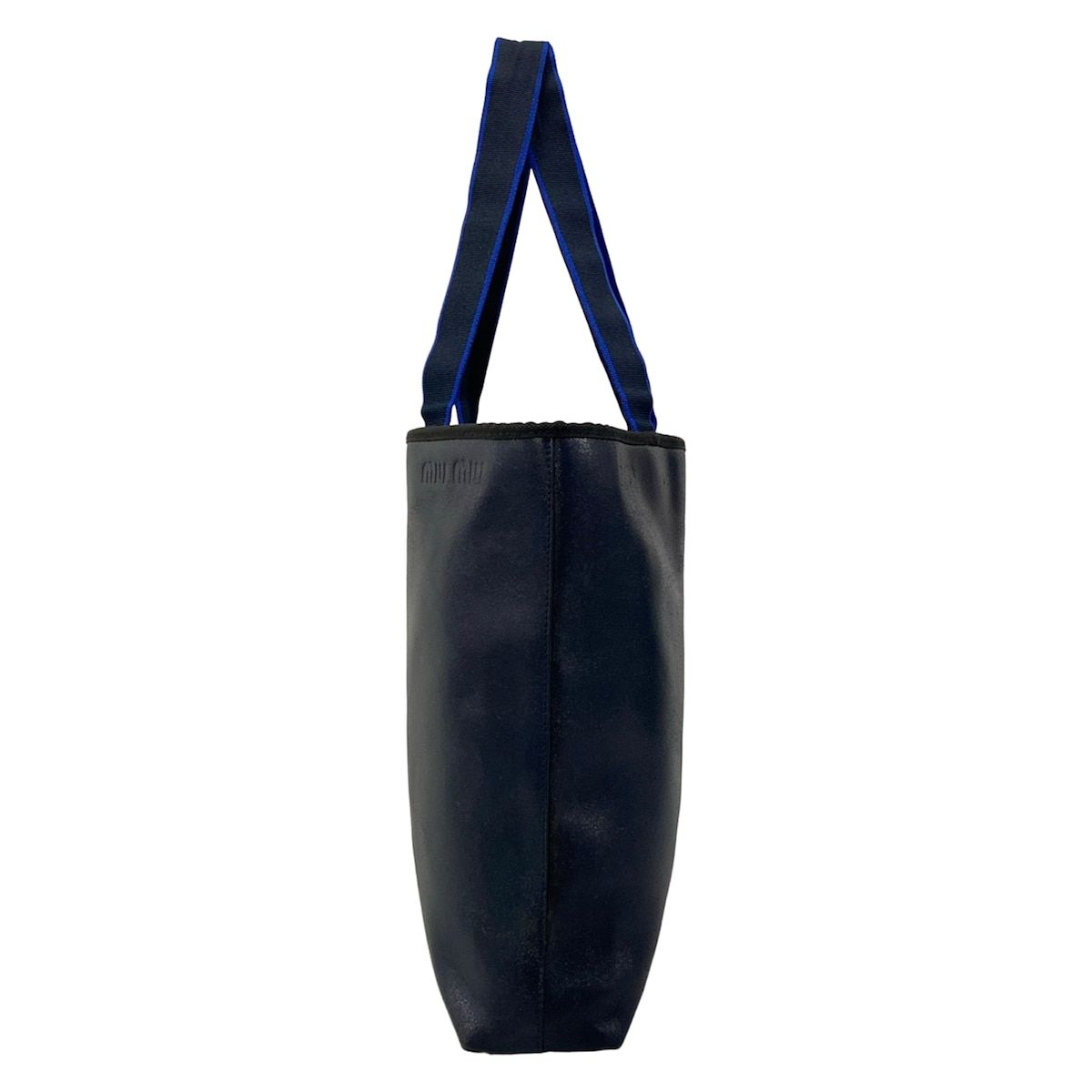 Miu Miu Tote Bag Dark Navy Leather — view 4