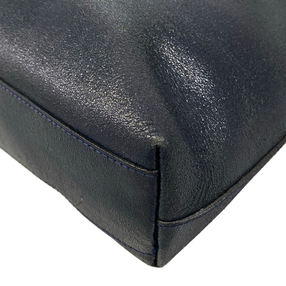 Miu Miu Tote Bag Dark Navy Leather — view 6