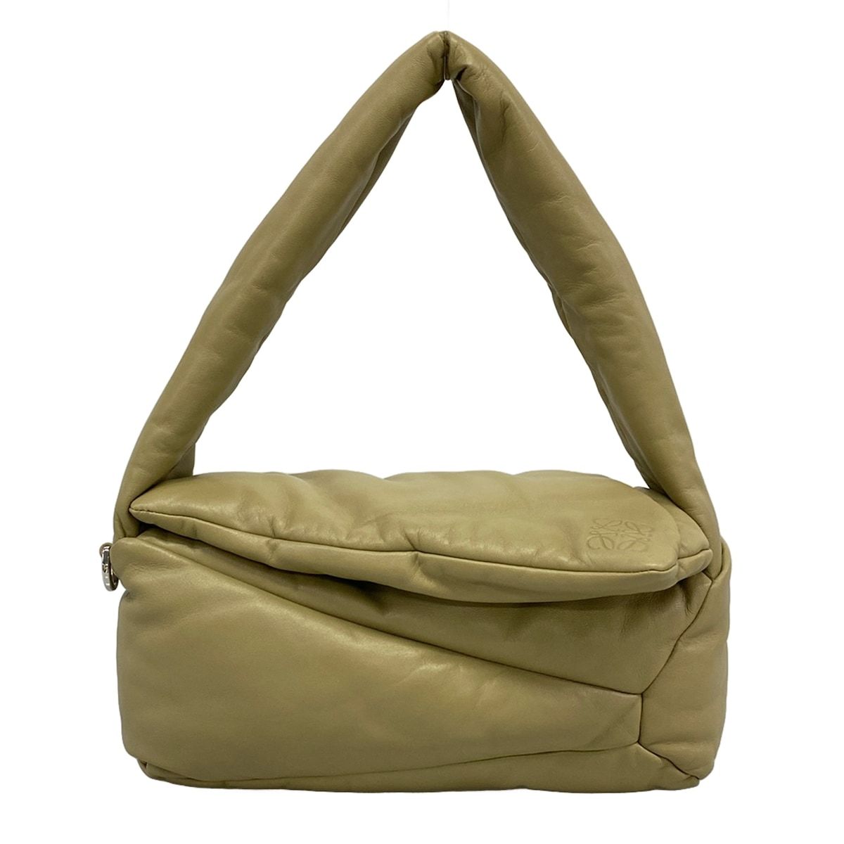 Loewe Shoulder Bag Puffer Puzzle Hobo Beige Leather