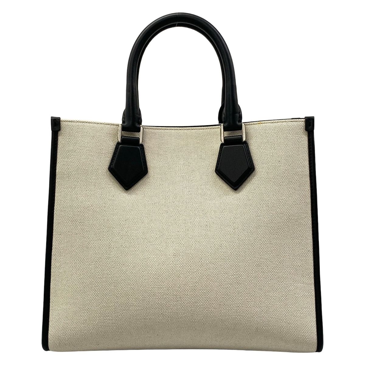 Dolce & Gabbana Tote Bag White Black Leather — view 3
