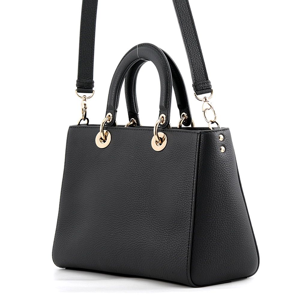 Dior Handbag Lady D-saia Medium 2-Way Black — view 2