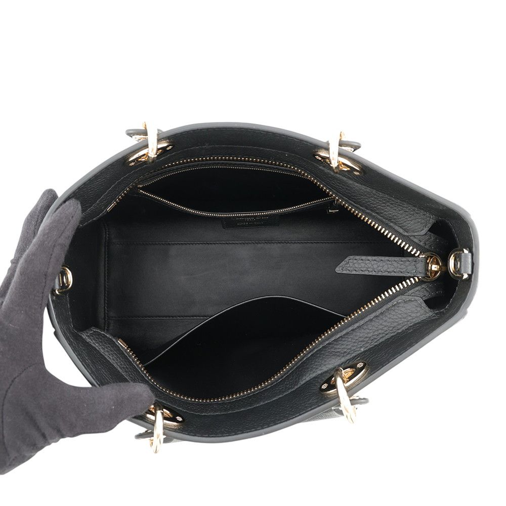 Dior Handbag Lady D-saia Medium 2-Way Black — view 6