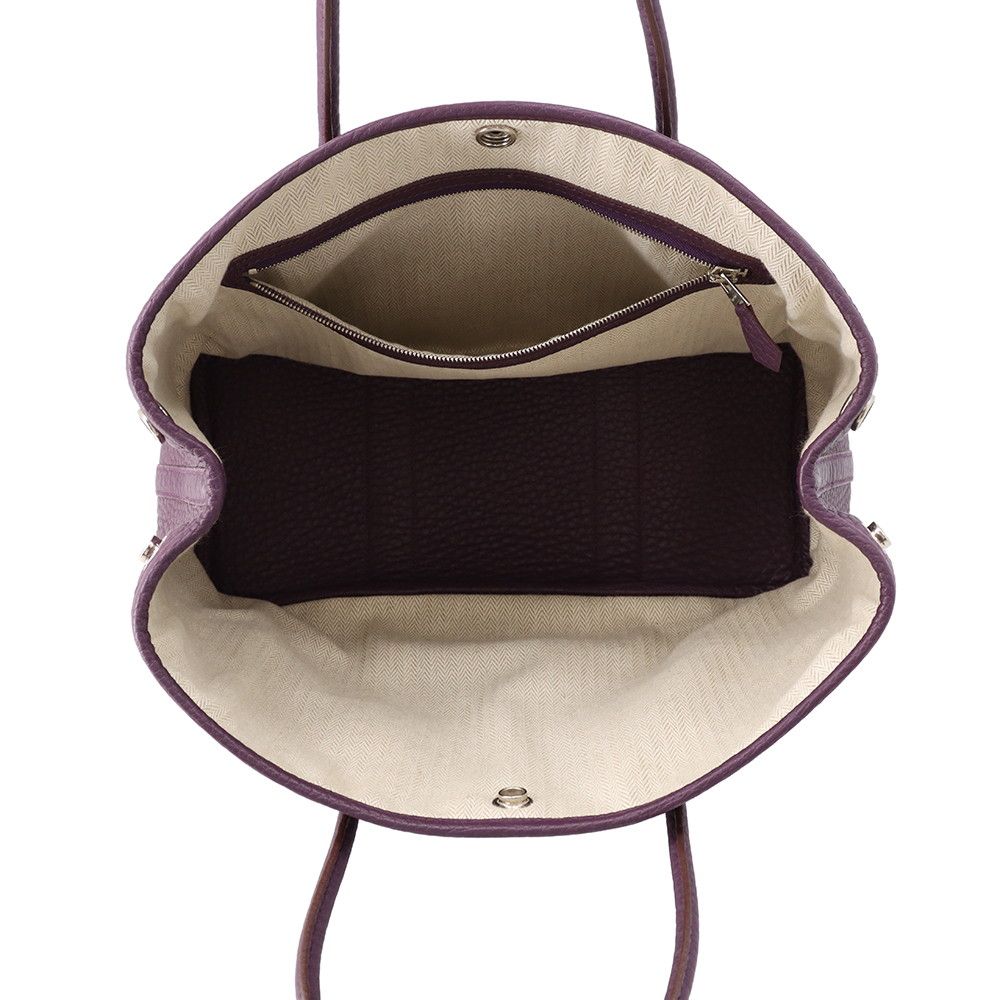 Hermes Tote Bag Garden Party TPM Cassis Silver Country — view 5