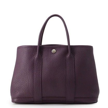 Hermes Tote Bag Garden Party TPM Cassis Silver Country