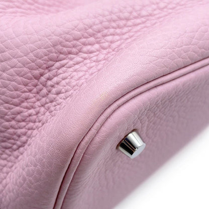 Hermes Handbag Picotin Lock MM Mauve Sylvestre Silver Taurillon Clemence Tote — view 7