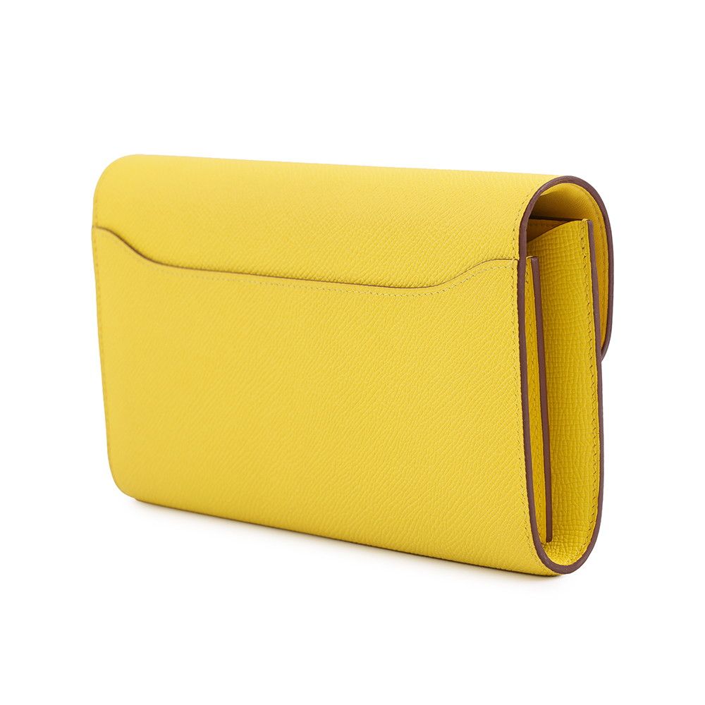 Hermes Wallet Constance to Go Long Jaune Naple Gold Epsom — view 2