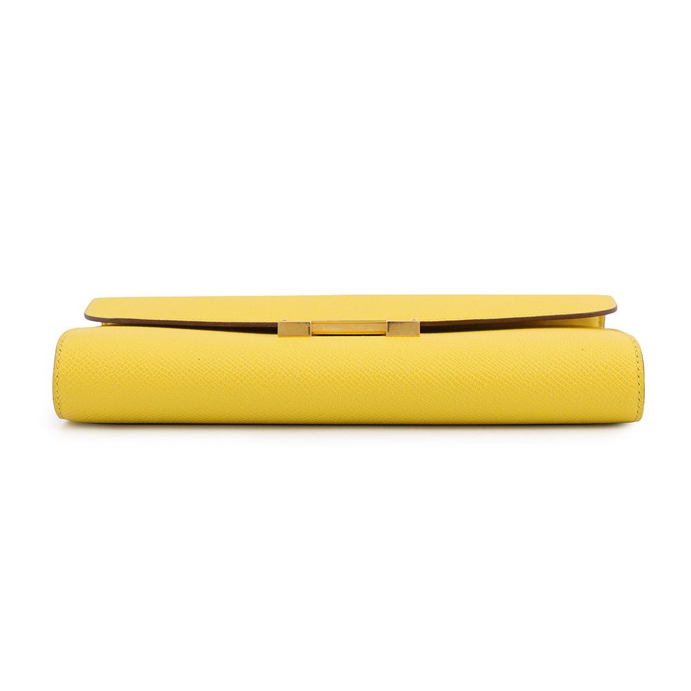 Hermes Wallet Constance to Go Long Jaune Naple Gold Epsom — view 3