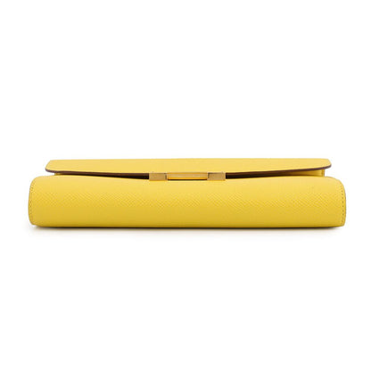Hermes Wallet Constance to Go Long Jaune Naple Gold Epsom — view 3