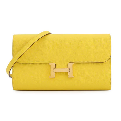 Hermes Wallet Constance to Go Long Jaune Naple Gold Epsom