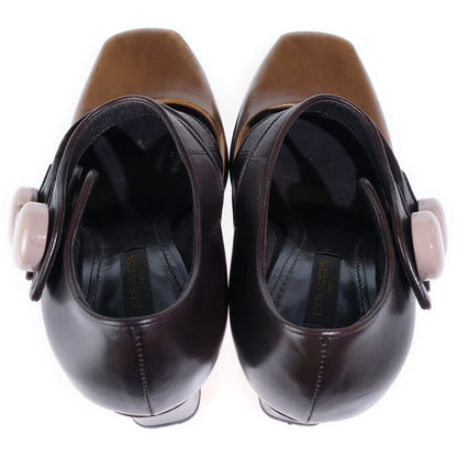 Louis Vuitton Bicolor Platform Sandals Brown — view 4