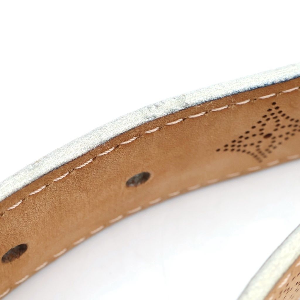 Louis Vuitton Monogram Mahina Belt Silver Perforation — view 6