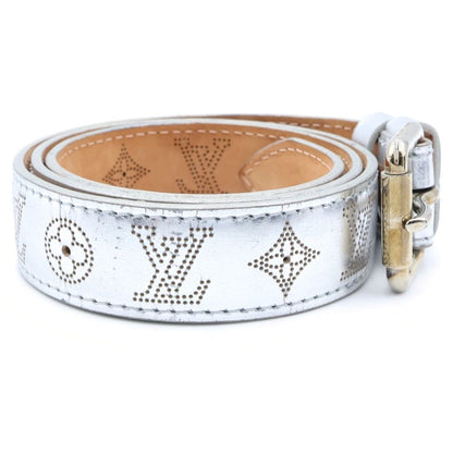 Louis Vuitton Monogram Mahina Belt Silver Perforation — view 3