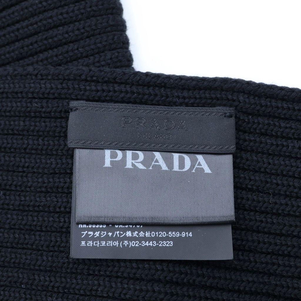 Prada Sport Rubber Wool Scarf Black — view 6