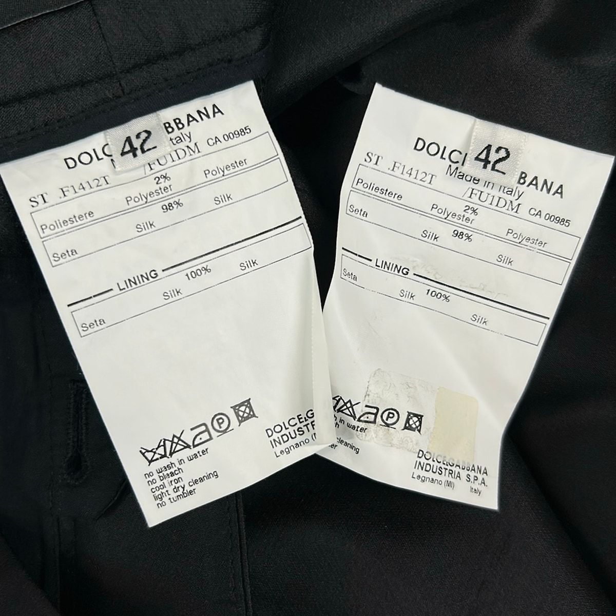 Dolce & Gabbana Pants Suits Black Silk — view 4