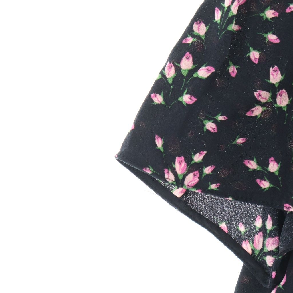 Prada Floral Chiffon Lace Dress Paneled Black — view 5