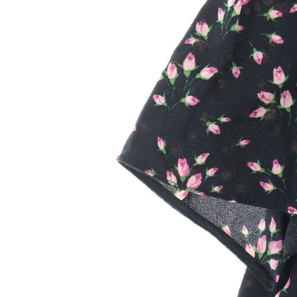 Prada Floral Chiffon Lace Dress Paneled Black — view 5