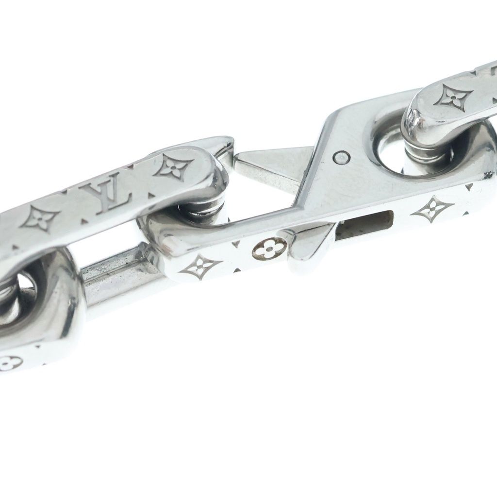 Louis Vuitton Collier Monogram Chain Bracelet Black Silver — view 5