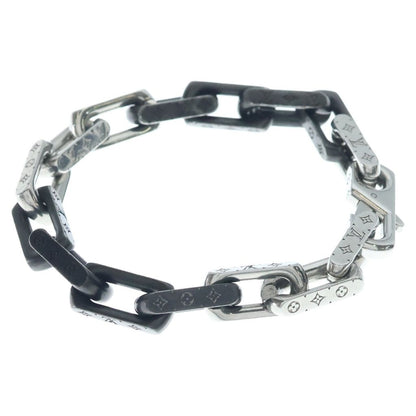 Louis Vuitton Collier Monogram Chain Bracelet Black Silver — view 3