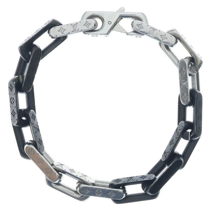 Louis Vuitton Collier Monogram Chain Bracelet Black Silver — view 2