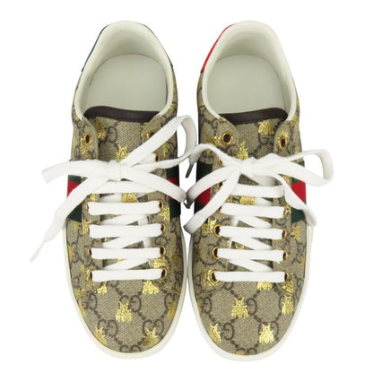 Gucci Sneakers Ace Bee GG Supreme Canvas Beige Red Green White Sherry Low — view 2