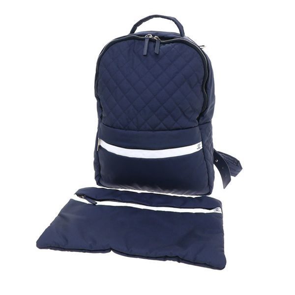 Chanel Quilted Backpack Navy