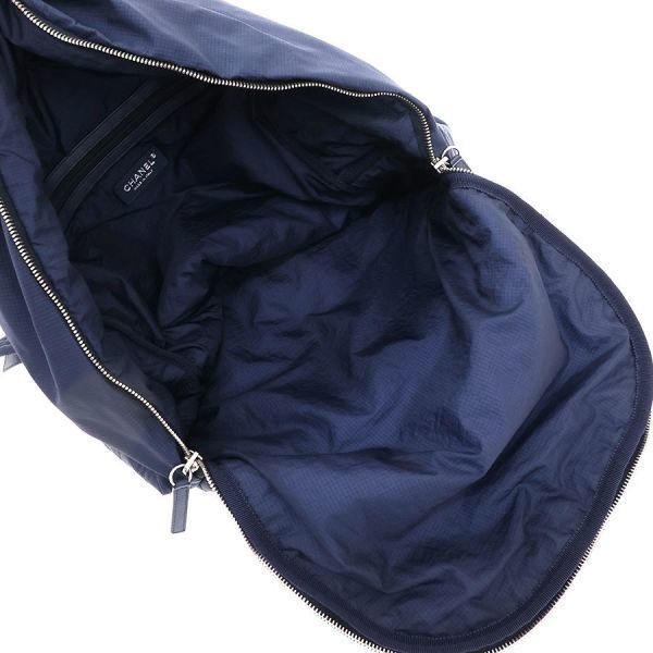 Chanel Quilted Backpack Navy — view 3