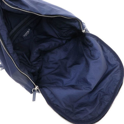 Chanel Quilted Backpack Navy — view 3