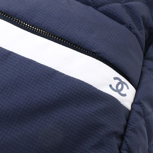 Chanel Quilted Backpack Navy — view 7