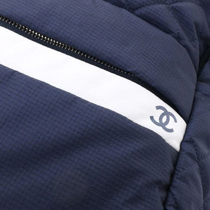 Chanel Quilted Backpack Navy — view 7