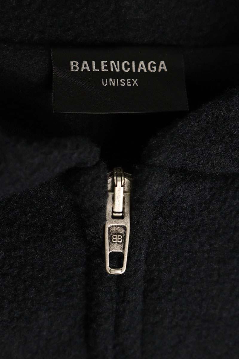 Balenciaga Back Design Fleece Ziphoodie — view 3