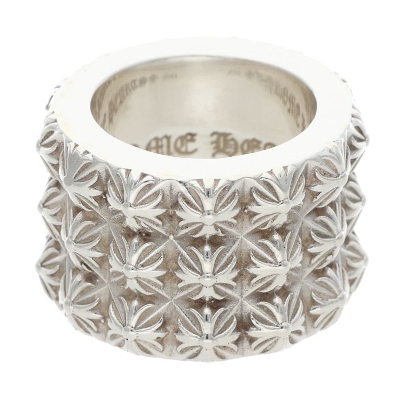 Chrome Hearts Pete Punk Triple Row Silver Ring