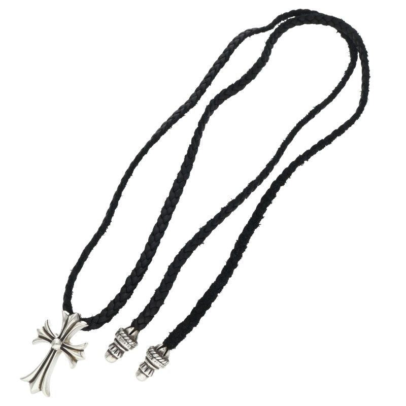 Chrome Hearts CH Cross BC Small CH Crossboro Chip Silver Necklace — view 2