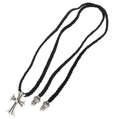 Chrome Hearts CH Cross BC Small CH Crossboro Chip Silver Necklace — view 2