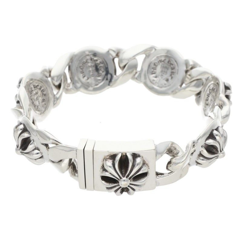 Chrome Hearts Cross Link Silver Bracelet