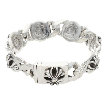 Chrome Hearts Cross Link Silver Bracelet
