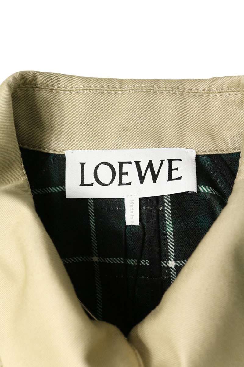 Loewe Lining Check Cropped Trapeze Jacket 32 — view 3