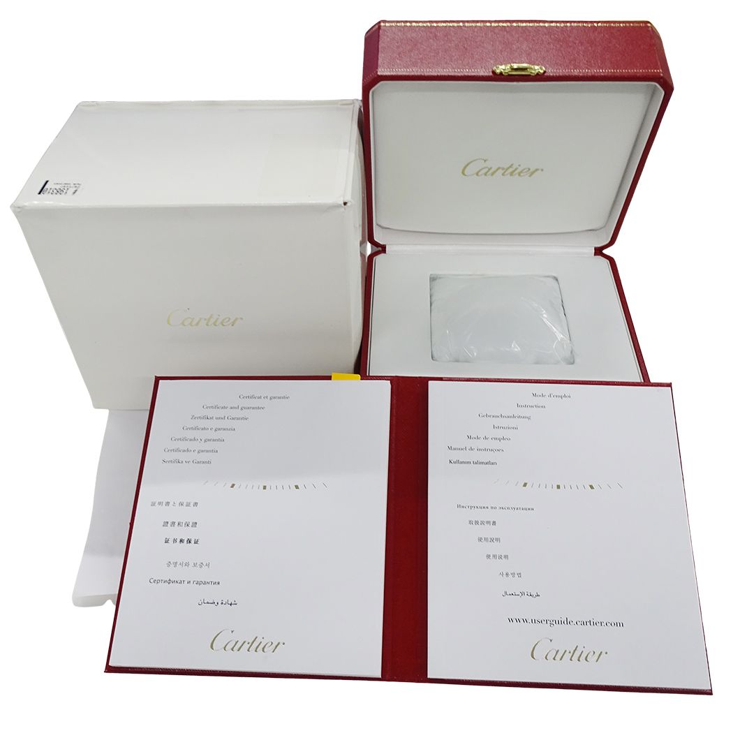 Cartier Watch Tank Americanine SM Quartz 750 Yellow Gold Leather Square — view 7