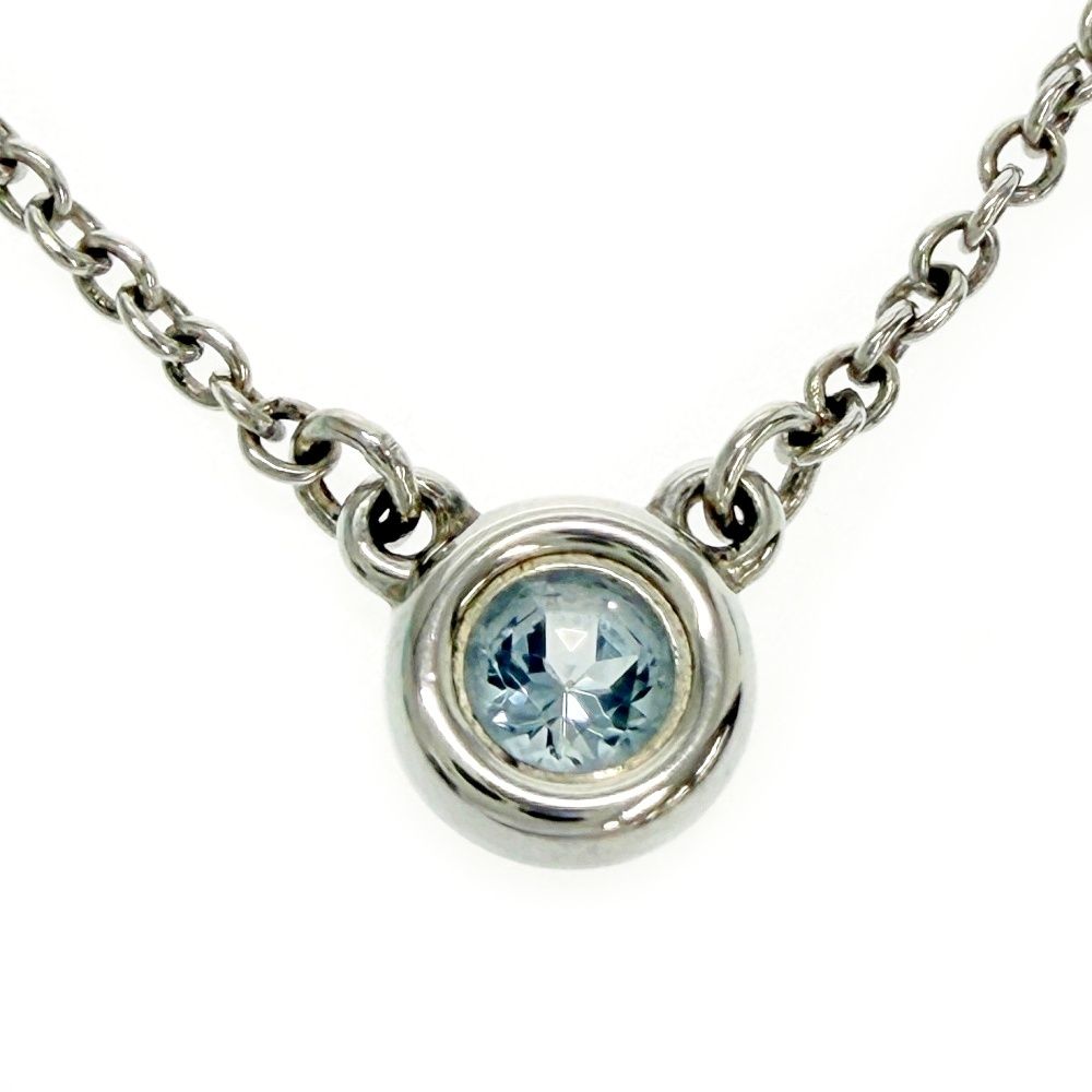 Tiffany & Co Silver Aquamarine by the Yard Necklace