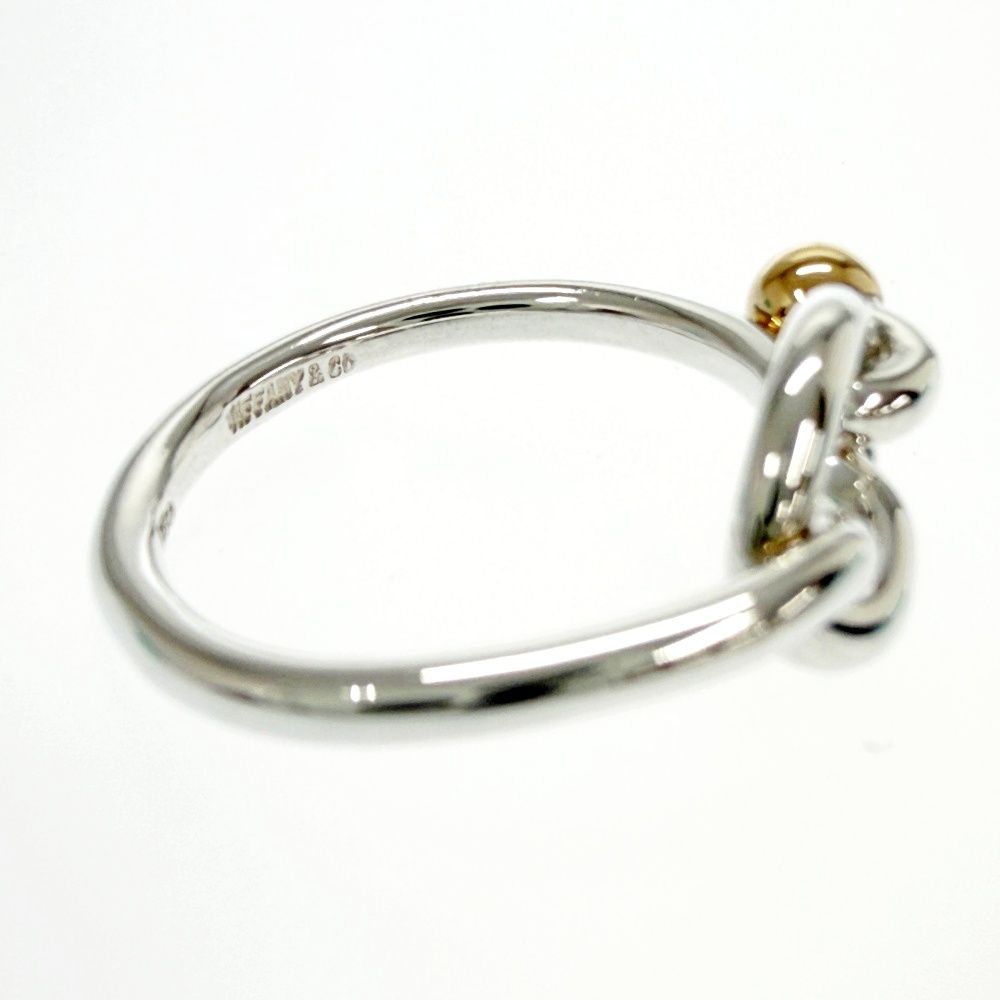 Tiffany & Co Silver Gold Love Knot Ring — view 5