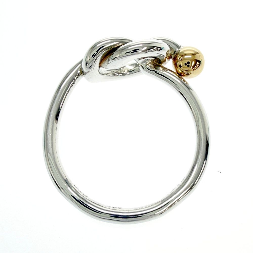 Tiffany & Co Silver Gold Love Knot Ring — view 8