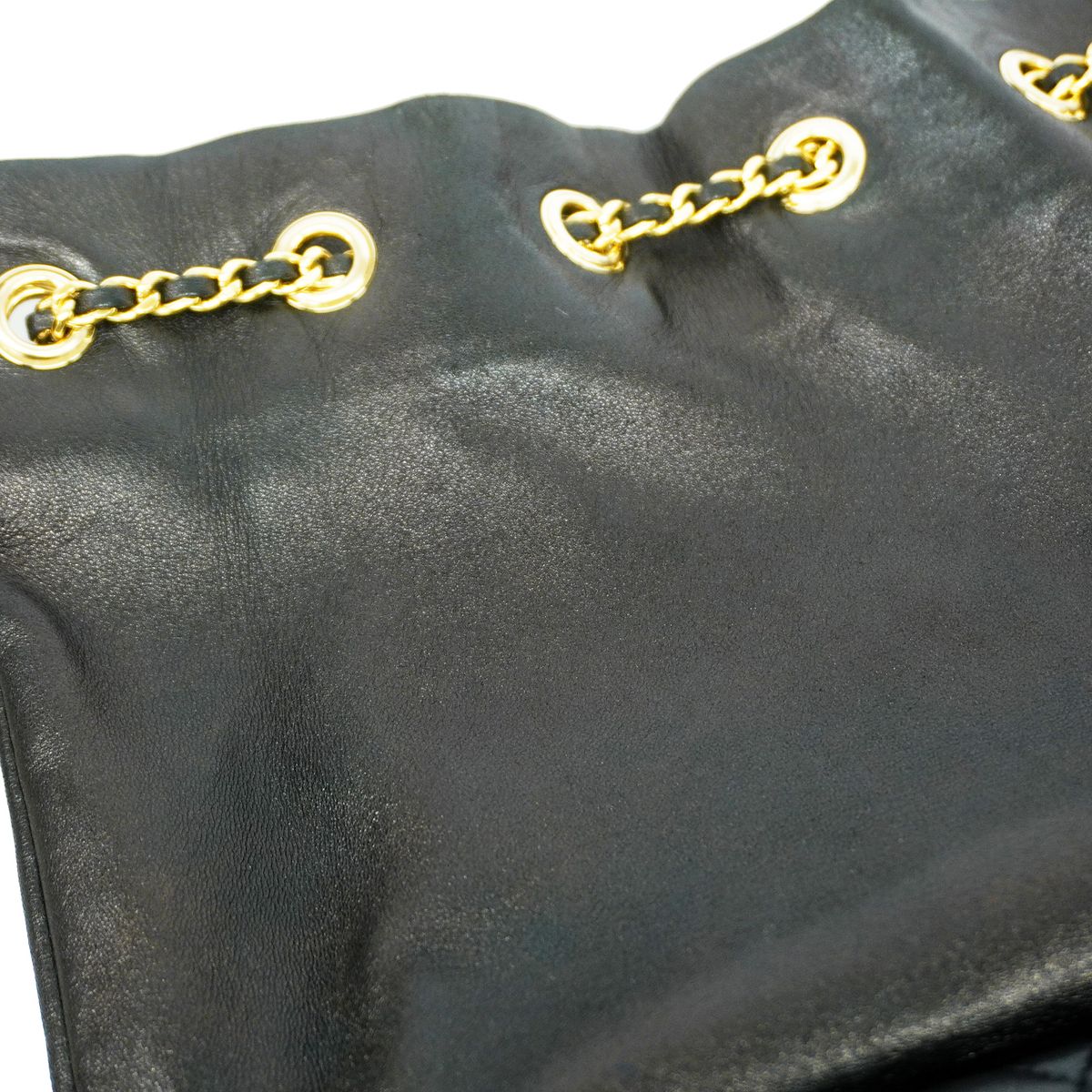 Chanel Backpack Quilted Lambskin Black Champagne Gold — view 7