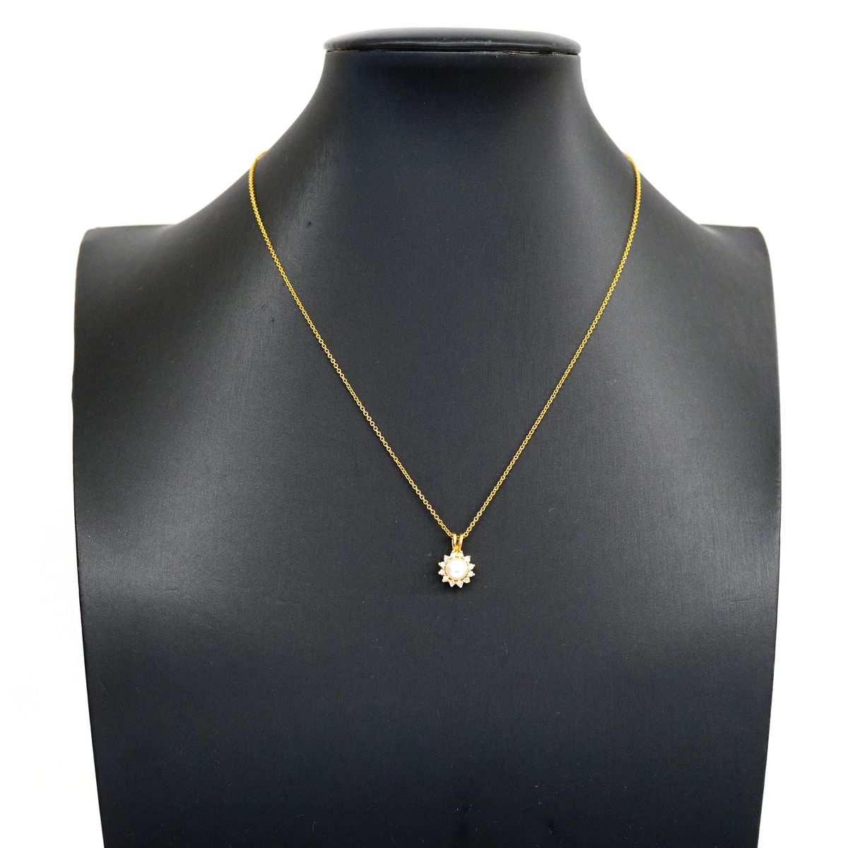 Tiffany & Co Necklace 18k Yellow Gold Diamond Pearl — view 7