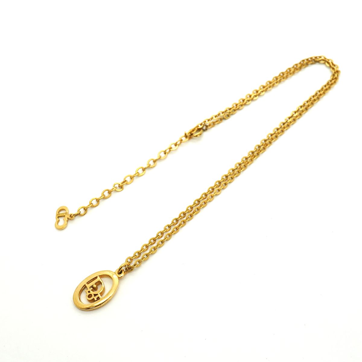 Dior Necklace Logo Oval Gold Plated — view 3